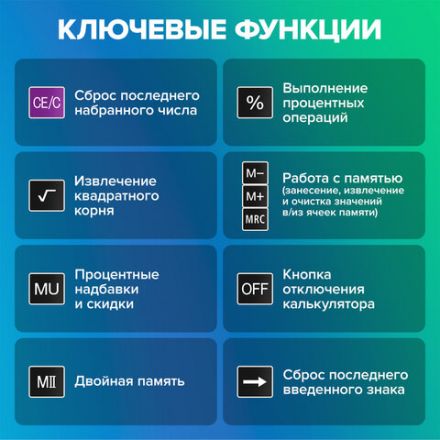 Калькулятор настольный BRAUBERG EXTRA COLOR-12-BKPR (206x155 мм),12 разрядов, двойное питание, ЧЕРНО-ФИОЛЕТОВЫЙ, 250480