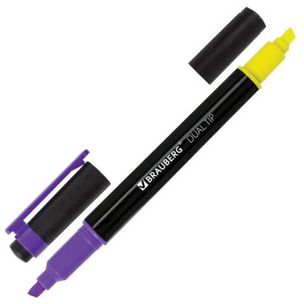 Набор текстовыделителей двусторонних BRAUBERG DUAL TIP 4 шт., АССОРТИ, линия 1-4 мм, 150845 Набор текстовыделителей двусторонних BRAUBERG DUAL TIP 4 шт., АССОРТИ, линия 1-4 мм, 150845