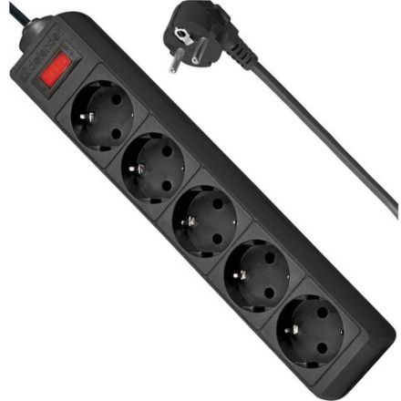 Сетевой фильтр DEFENDER ES, 5 розеток, 3 м, черный, 99485 Сетевой фильтр DEFENDER ES, 5 розеток, 3 м, черный, 99485