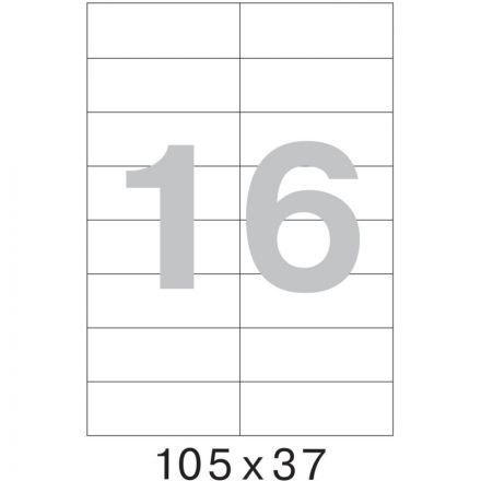 Этикетки самоклеящиеся Promega label (Комус) 105х37 мм 16 штук на листе белые (100 листов в упаковке)