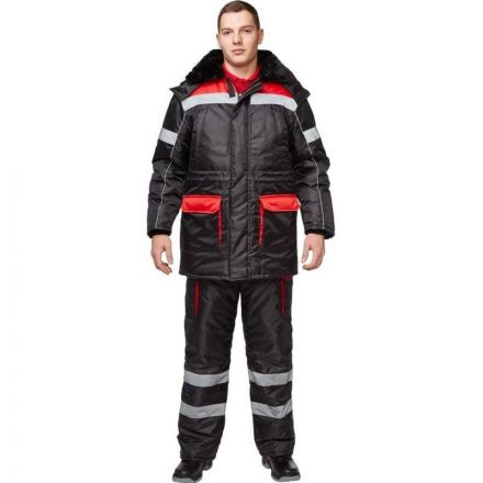 Костюм рабочий зимний з26-КПК черн/красн (р.48-50) 182-188 Костюм рабочий зимний з26-КПК черн/красн (р.48-50) 182-188