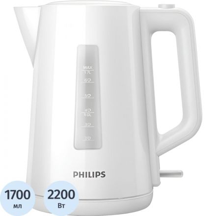 Чайник Philips HD9318/00, 2200Вт, 1,7л., пластик, белый Чайник Philips HD9318/00, 2200Вт, 1,7л., пластик, белый