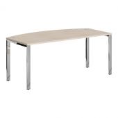 Стол руководителя XGET 189.1 Бук Тиара/Нержавеющая сталь 1800х914х750 XTEN GLOSS