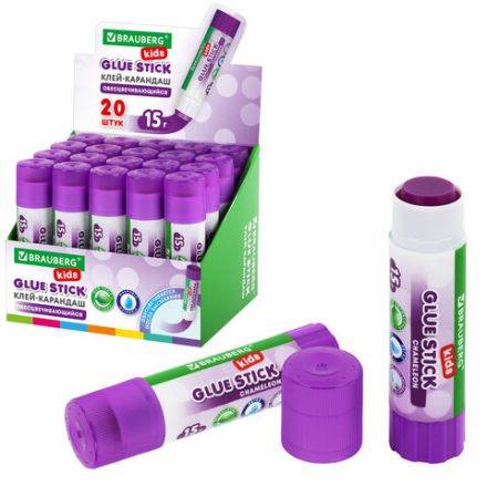 Клей-карандаш BRAUBERG KIDS 15 г, обесцвечивающийся после высыхания, 271711 Клей-карандаш BRAUBERG KIDS 15 г, обесцвечивающийся после высыхания, 271711