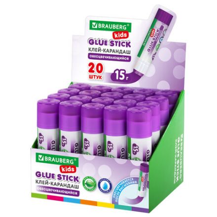 Клей-карандаш BRAUBERG KIDS 15 г, обесцвечивающийся после высыхания, 271711 Клей-карандаш BRAUBERG KIDS 15 г, обесцвечивающийся после высыхания, 271711