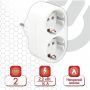 Сетевой разветвитель SONNEN U-020G, 2 розетки, с заземлением, 16 А, белый, 511442 Сетевой разветвитель SONNEN U-020G, 2 розетки, с заземлением, 16 А, белый, 511442