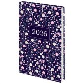 Ежедневник датированный 2026 145х215 мм, А5, STAFF, ламинированная обложка, "Flowers", 117318 Ежедневник датированный 2026 145х215 мм, А5, STAFF, ламинированная обложка, "Flowers", 117318