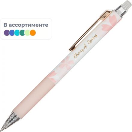 Ручка гелевая автоматическая стир.чер. M&G Sakura,0,5мм,син, в асс,манж Ручка гелевая автоматическая стир.чер. M&G Sakura,0,5мм,син, в асс,манж