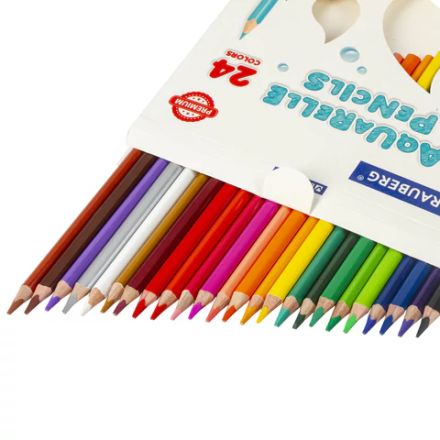 Карандаши цветные акварельные BRAUBERG PREMIUM AQUARELLE, 24 цвета, трехгранные, утолщенный грифель 4 мм, натуральное дерево, 181673 Карандаши цветные акварельные BRAUBERG PREMIUM AQUARELLE, 24 цвета, трехгранные, утолщенный грифель 4 мм, натуральное дерево, 181673