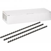 Пружины для переплета пластиковые 21 кольцо, 8 мм, (черные), 100 шт./уп Пружины для переплета пластиковые 21 кольцо, 8 мм, (черные), 100 шт./уп