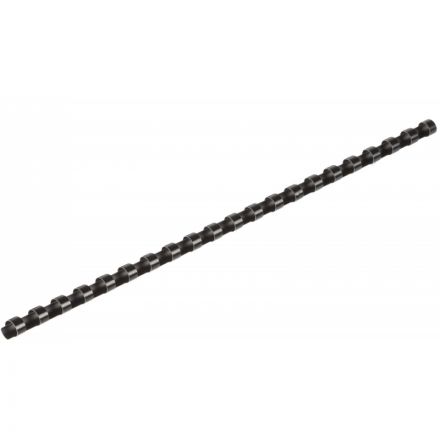 Пружины для переплета пластиковые 21 кольцо, 8 мм, (черные), 100 шт./уп