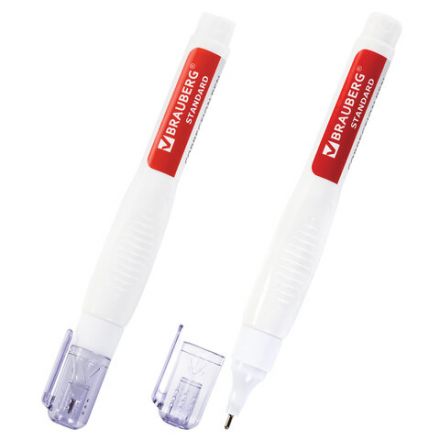 Ручка-корректор BRAUBERG, 14 мл, металлический наконечник, 226820 Ручка-корректор BRAUBERG, 14 мл, металлический наконечник, 226820