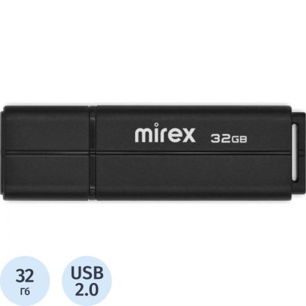 Флеш-память Mirex USB LINE BLACK 32Gb (13600-FMULBK32 )