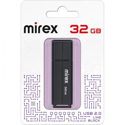 Флеш-память Mirex USB LINE BLACK 32Gb (13600-FMULBK32 )