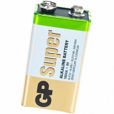 Батарейка 1 шт., GP Super G-Tech, Крона (6LR61, 6LF22, 1604A), алкалиновая, блистер, 1604A-5CR1, 1604A-BC1