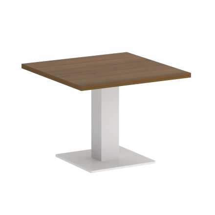 Home Office Стол журнальный квадратный VR.SP-5-60.2G Орех/Белый металл 600*600*450