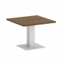 Home Office Стол журнальный квадратный VR.SP-5-60.2G Орех/Белый металл 600*600*450