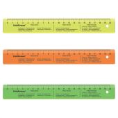 Линейка пластиковая 20 см, ERICH KRAUSE "NEON", с единицами измерения, ассорти, 55502 Линейка пластиковая 20 см, ERICH KRAUSE "NEON", с единицами измерения, ассорти, 55502