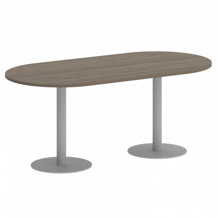 Home Office Стол овальный VR.SP-5-180.1 Вяз/Серый металл 1800*900*750 Home Office Стол овальный VR.SP-5-180.1 Вяз/Серый металл 1800*900*750