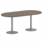 Home Office Стол овальный VR.SP-5-180.1 Вяз/Серый металл 1800*900*750