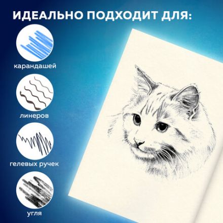 Скетчбук, слоновая кость 150 г/м2, 148х210 мм, 32 л., склейка, BRAUBERG ART CLASSIC, 128956 Скетчбук, слоновая кость 150 г/м2, 148х210 мм, 32 л., склейка, BRAUBERG ART CLASSIC, 128956