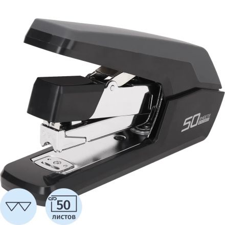 Степлер Deli Exceed 24/6 26/6 26/8 50л.Сниж.усил.черн.100скоб корE0371black