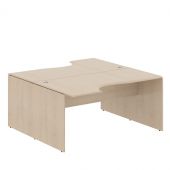 Стол 2-х местный эргономичный W2CET 169.2 Бук Тиара 1600х1806х750 WAVE Стол 2-х местный эргономичный W2CET 169.2 Бук Тиара 1600х1806х750 WAVE