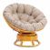 Кресло-качалка Папасан/Papasan (W 23/01 B) /с подушкой/ 115х78х104см, медовый, подушка рогожка, меланж