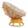Кресло-качалка Папасан/Papasan (W 23/01 B) /с подушкой/ 115х78х104см, медовый, подушка рогожка, меланж
