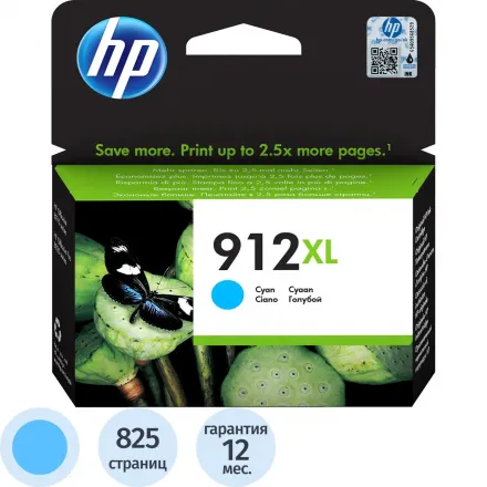 Картридж струйный HP 912XL 3YL81AE голубой, повышенной ёмкости для OfficeJet 801x/802x