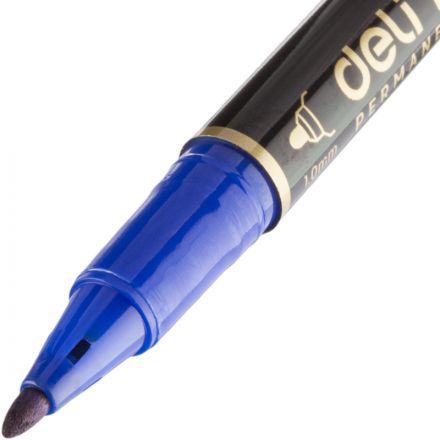 Маркер перманентный двусторонний Mate, толщина линии 0,5-1 мм, синий Маркер перманентный двусторонний Mate, толщина линии 0,5-1 мм, синий