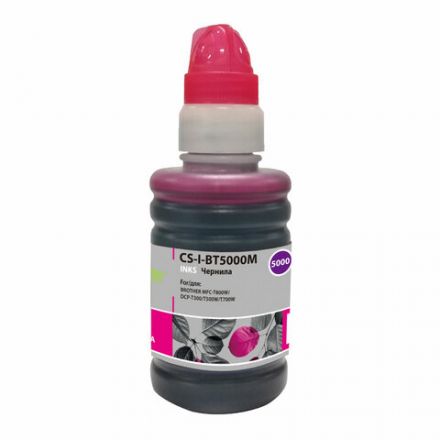 Чернила CACTUS (CS-I-BT5000M) для Brother DCP-T300/T500W/T700W/MFC-T800W, пурпурные, 0,1 л Чернила CACTUS (CS-I-BT5000M) для Brother DCP-T300/T500W/T700W/MFC-T800W, пурпурные, 0,1 л