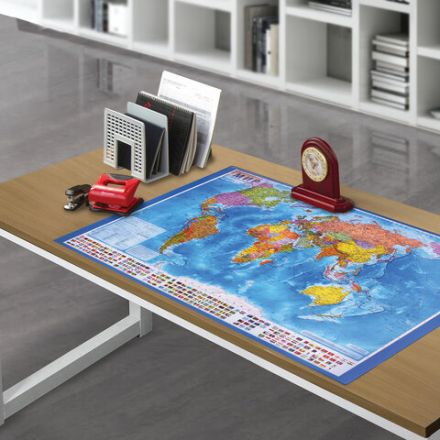 Коврик-подкладка настольный для письма (590х380 мм), с картой мира, BRAUBERG, 236777 Коврик-подкладка настольный для письма (590х380 мм), с картой мира, BRAUBERG, 236777