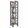 Loft Стеллаж на колесных опорах-5 полок VR.L-MST.K-5.4 Тиквуд тёмный/Чёрный металл 400*400*1704