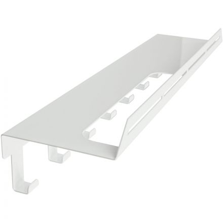 Полка РЭ_ д/полотенца с крючками LIRIA RL2051W,левая,белая (701455)