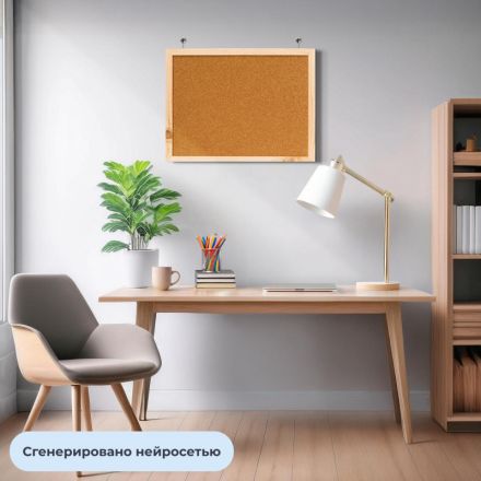 Доска пробковая 30х40 Элементари, деревян.рама Доска пробковая 30х40 Элементари, деревян.рама