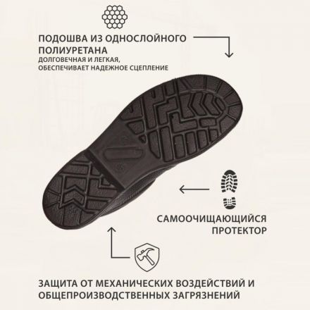 Ботинки утепленные Профи натуральная кожа черные размер 42 Ботинки утепленные Профи натуральная кожа черные размер 42