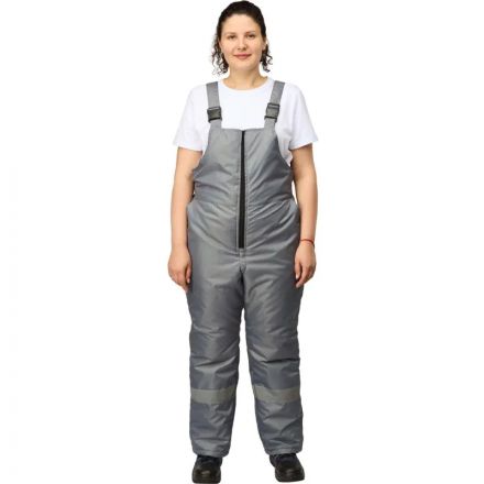 Полукомбинезон рабочий зимний женский з46-ПК серый (р.44-46) 182-188