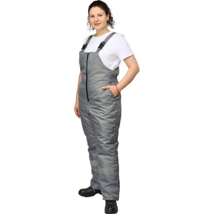 Полукомбинезон рабочий зимний женский з46-ПК серый (р.44-46) 182-188