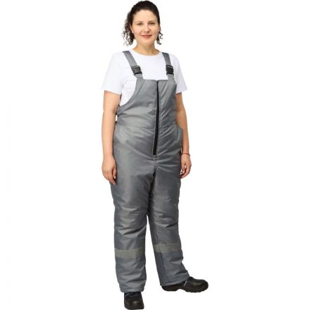 Полукомбинезон рабочий зимний женский з46-ПК серый (р.44-46) 182-188