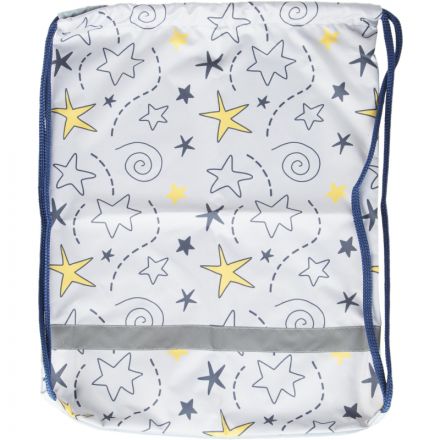 Мешок для обуви №1School Серый со звездами,МО-26-1с, 360x470 мм, светоотр