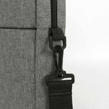 Сумка портфель HEIKKI PERSPECTIVE (ХЕЙКИ) с отделением для ноутбука 15,6", с карманом, серая, 29х40х7 см, 272595