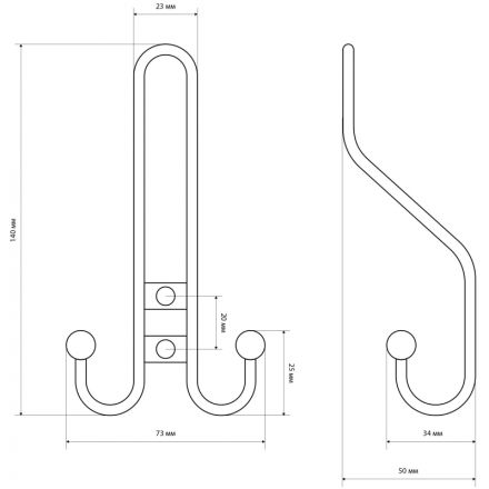 Вешалка настенная УЗК Крючок трехрожковый СТАНДАРТ 208 A AB (10213),ст.брон Вешалка настенная УЗК Крючок трехрожковый СТАНДАРТ 208 A AB (10213),ст.брон
