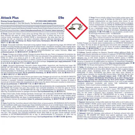 Профхим д/руч.мытья пола сильнодейств растворит Diversey/DI Attack Plus, 5л