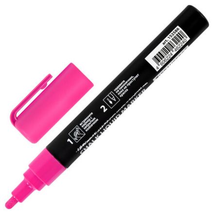 Маркер меловой CHALK LIQUID MARKER, РОЗОВЫЙ, 3 мм, стираемый, BRAUBERG "CHALK", 152586 Маркер меловой CHALK LIQUID MARKER, РОЗОВЫЙ, 3 мм, стираемый, BRAUBERG "CHALK", 152586