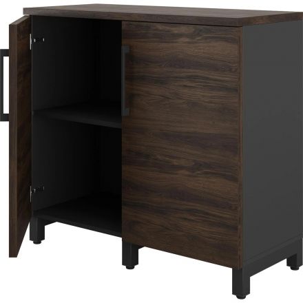 Шкаф Kobor распашной HR/2-90/40/M 900x400x850 Черный муар/Дуб чарльстон