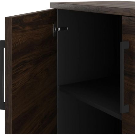 Шкаф Kobor распашной HR/2-90/40/M 900x400x850 Черный муар/Дуб чарльстон