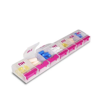 ТАБЛЕТНИЦА/Контейнер-органайзер для лекарств и витаминов "7 дней/1 прием MAXI", DASWERK (ДАСВЕРК), 631024