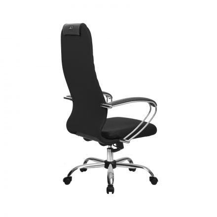 Кресло Метта BK-10 Ch черное, крестовина хром(d696)