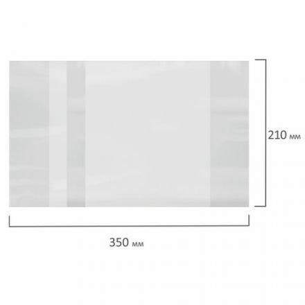 Обложка ПВХ со штрихкодом для тетрадей и дневников, С ЗАКЛАДКОЙ, ПЛОТНАЯ, 110 мкм, 210х350 мм, прозрачная, ЮНЛАНДИЯ, 229307